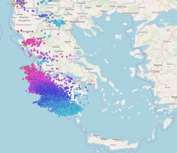 13.500 κεραυνοί έπεσαν (κυρίως) στη Δυτ. Ελλάδα - 100 χιλιοστά βροχή στον Πύργο!