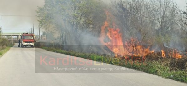 Αντιμετωπίστηκε άμεσα πυρκαγιά σε χόρτα στο 2ο χλμ Καρδίτσας - Σμοκόβου, νωρίτερα είχαμε και στη Μεταμόρφωση