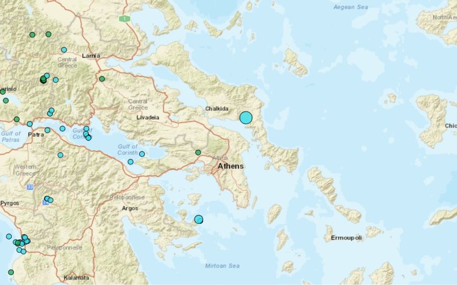 Σεισμός 4,4 Ρίχτερ στην Εύβοια - Κουνήθηκε και η Αττική