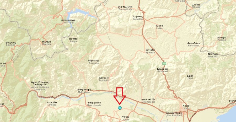 Σεισμός 3,9 ρίχτερ με επίκεντρο κοντά στην Σπερχειάδα Φθιώτιδας