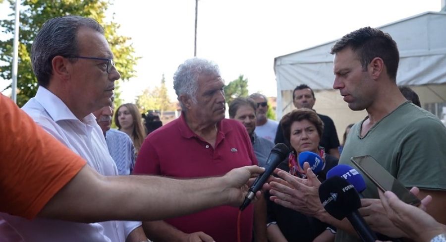 Τον Παλαμά επισκέφθηκε εκ νέου ο πρόεδρος του ΣΥΡΙΖΑ - Π.Σ. Στέφανος Κασσελάκης