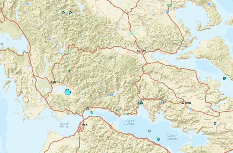 Σεισμός 4,7 Ρίχτερ κοντά στο Αγρίνιο