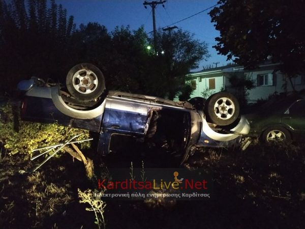 Σώος βγήκε οδηγός από αγροτικό αυτοκίνητο που ανετράπη στις Καμινάδες! (+Φώτο)