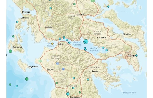 Μεταμεσονύκτια σεισμική δόνηση 5,1 Ρίχτερ στα Αντίκυρα Βοιωτίας