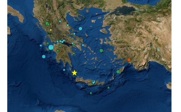 Σεισμός 5,4 Ρίχτερ μεταξύ Κυθήρων και Αντικυθήρων