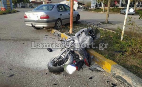 Τραυματισμός δικυκλιστή σε τροχαίο στον δρόμο Λαμίας - Δομοκού (+Φωτο)