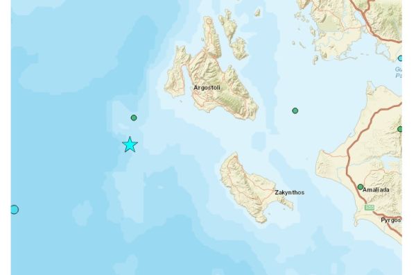 Σεισμός 5,4 Ρίχτερ στο Ιόνιο πέλαγος