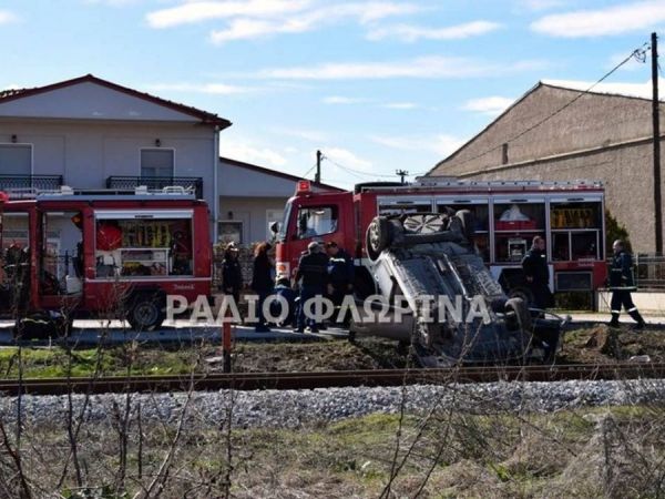 Σύγκρουση τρένου με αυτοκίνητο στο Αμύνταιο