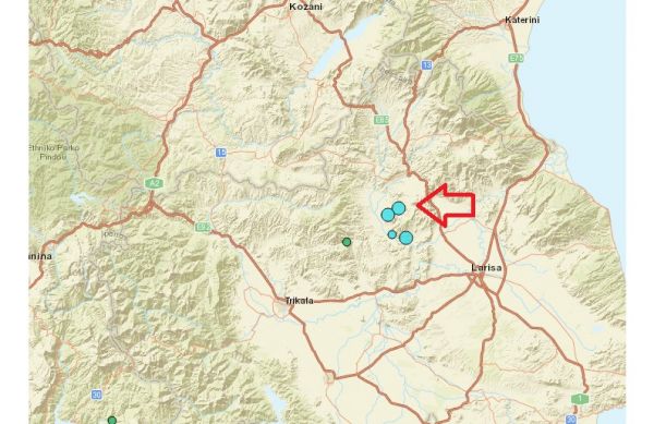 Σεισμική δόνηση μεγέθους 3,5 Ρίχτερ στην ευρύτερη περιοχή της Ελασσόνας