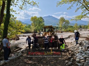 Επιχείρηση με σκαπτικά μηχανήματα για να μεταφερθεί ανήλικη από το Πευκόφυτο στο Μουζάκι (+Φώτο)