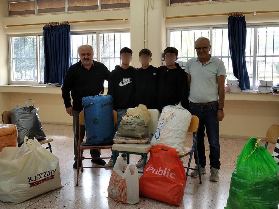 Γέφυρα αλληλεγγύης μεταξύ 1ου Γυμνασίου Μουζακίου και πλημμυροπαθών των Μεγάλων Καλυβίων