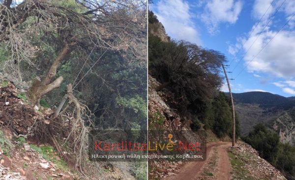 Κινδυνεύει με πτώση κολόνα ηλεκτρισμού στην περιοχή του Παλαιοχωρίου Οξυάς