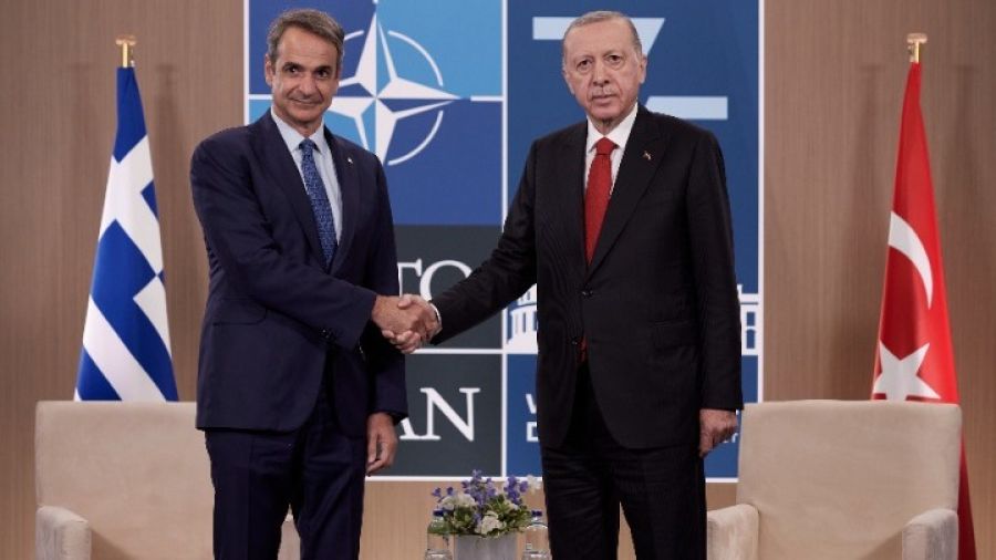 Συνάντηση Μητσοτάκη - Ερντογάν στο περιθώριο της Συνόδου Κορυφής του ΝΑΤΟ